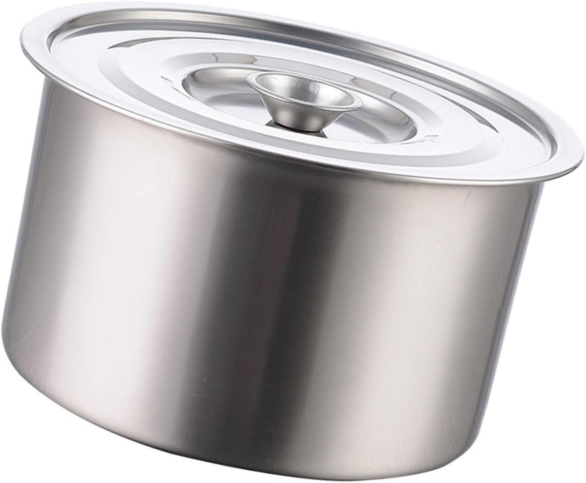 Kookpan Roestvrij Staal Soeppan Stoofpan Koken en Stoven Hoge Temperatuur Bestendig 20 cm Zilverkleurig