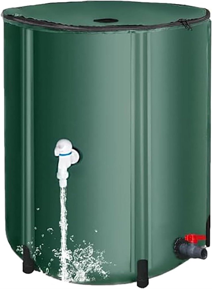 Regenton Opvouwbaar - Wateropslag Tank - Regenwater Verzamelen - Lekvrij Ontwerp - 198 Liter - Groen