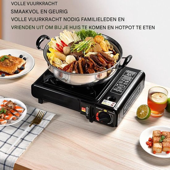 Camping Kookstel - Outdoor Kachel - Buiten Koken - Automatische Ontsteking - 37x29x11 cm - Zwart van Camping — afbeelding 4