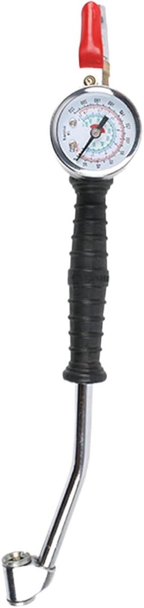 Opblaasstang - Bandenvuller - Banden Oppompen - Met Drukmeter - 0-230 PSI - Zwart