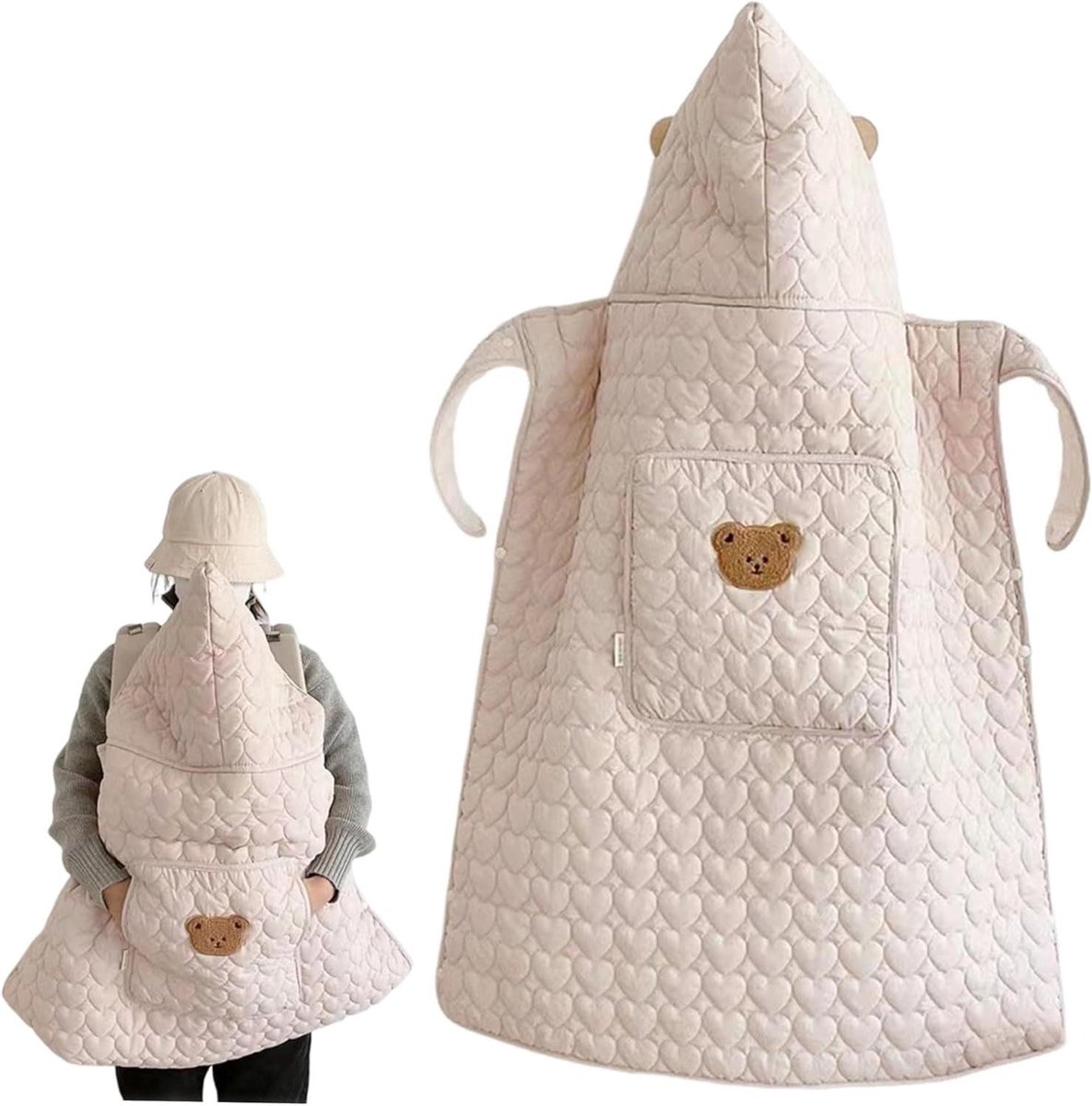 Baby Draagzakhoes - Kinderwagen Deken - Winterse Uitjes - Winddicht Ontwerp - 77x105 cm - Beige