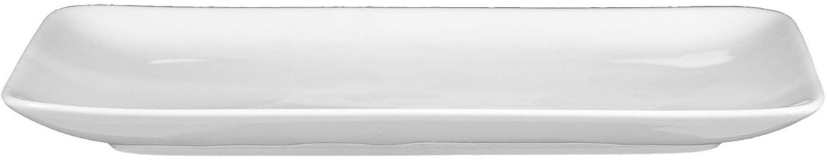 Boterplaat Hoekig - Serveerschaal - Aan Tafel - Oven Magnetron Vaatwasser - 20.5 x 12.5 cm - Wit