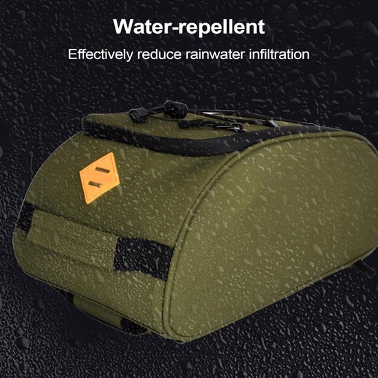 Achtertastas - Op de bagagedrager te monteren opbergtas - Inclusief gereedschapsset - Waterdicht nylonmateriaal - Snelbevestigingssysteem - Compatibel met mountainbikes, racefietsen en e-bikes - Zwart — afbeelding 5