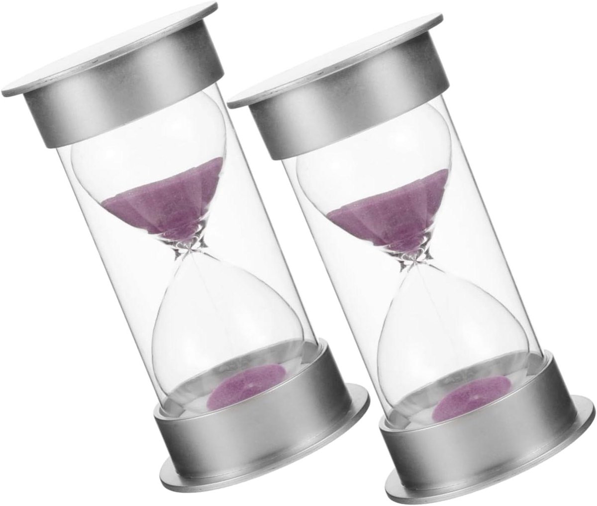 Zandloper Set - Zandklok Decor - Tijd Meten - Hoog Borosilicaatglas - 20 Minuten - Multicolor