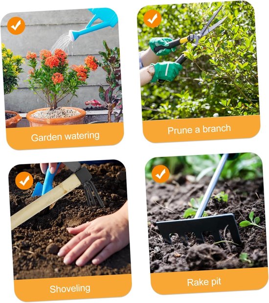 Tuinwerktuigen Set - Handgereedschap Tuin - Bodem Bewerken - Ergonomisch Handvat - 3 Delig - Niet gespecificeerd — afbeelding 5