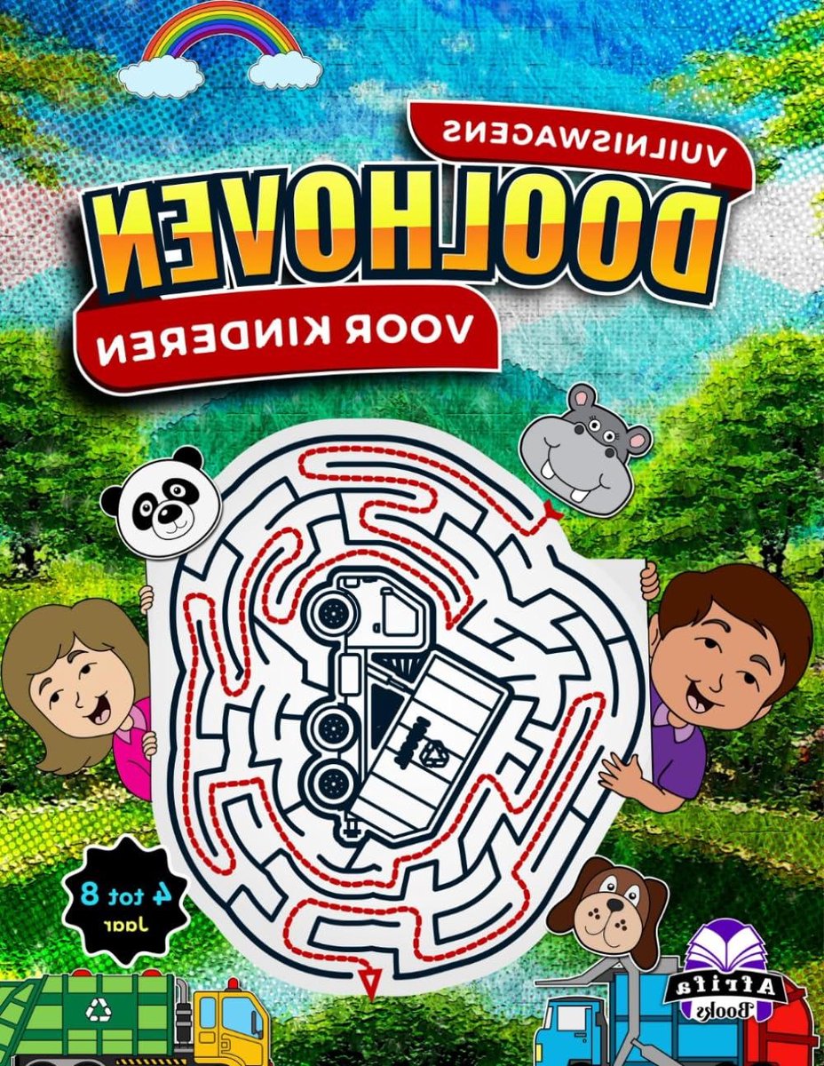 Doolhof Puzzelboek - Hersenkraker Activiteit - Kinderen Leren Spelen - 2-in-1 Puzzels Kleuren - 77 Pagina's - Meerdere Kleuren
