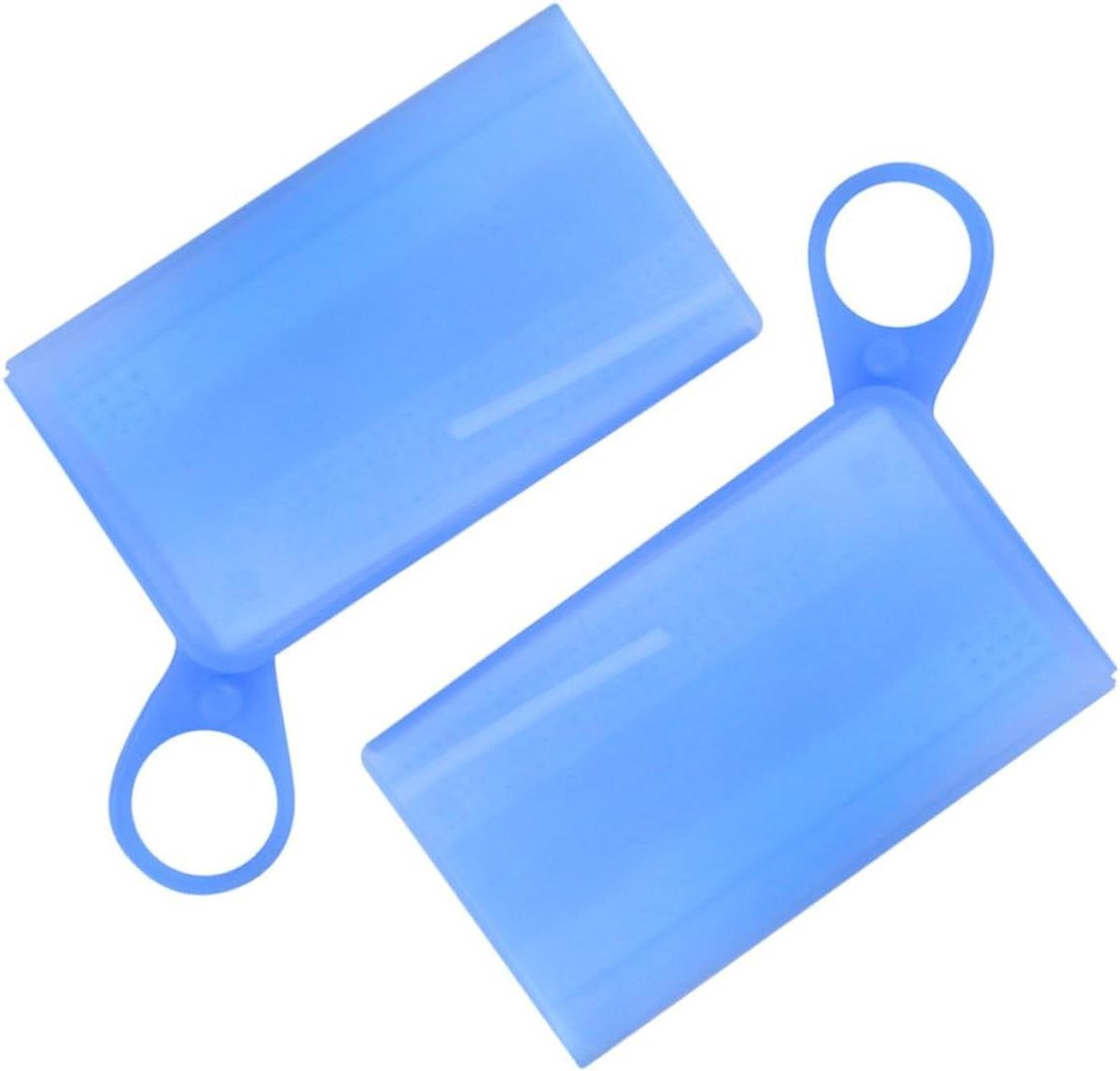 Reiscontainers Masker - Opbergclips - Masker Beschermen - Opvouwbaar Ontwerp - 2 Stuks - Blauw