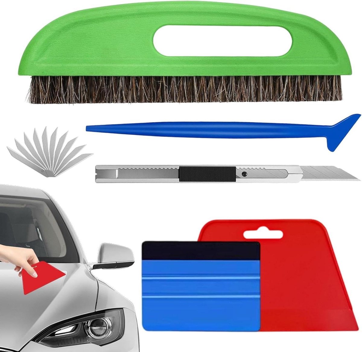 Behang Applicatie Set - Gladstrijk Tool - Muren Egaliseren - Slijt- en Drukbestendig - 15 Stuks - Grijs