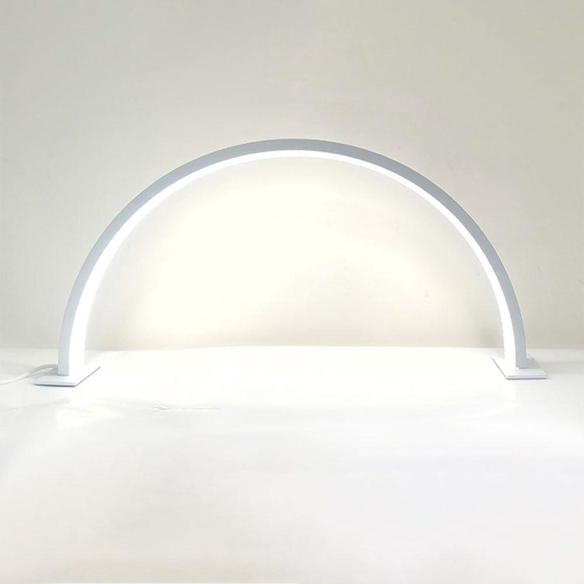 Nagel Bureaulamp - Half Maan Lamp - Schoonheidswerk - Instelbare Kleur - 55 of 75 cm - Wit