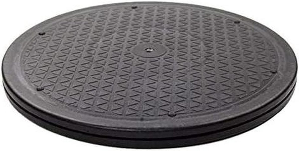 Draaibaar Plateau - Draaiplateau Lazy Susan - Tv Monitor Draaien - Stalen Kogellagers - 30 cm Doorsnede - Zwart