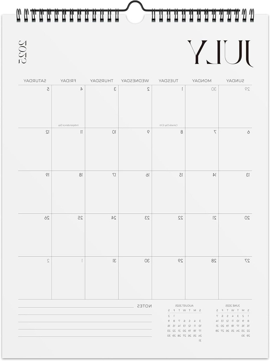 Wandkalender 2025-2026 - Hangkalender Planning - Afspraken Bijhouden - 18 Maanden Overzicht - 305 x 381 cm - Zwart Wit