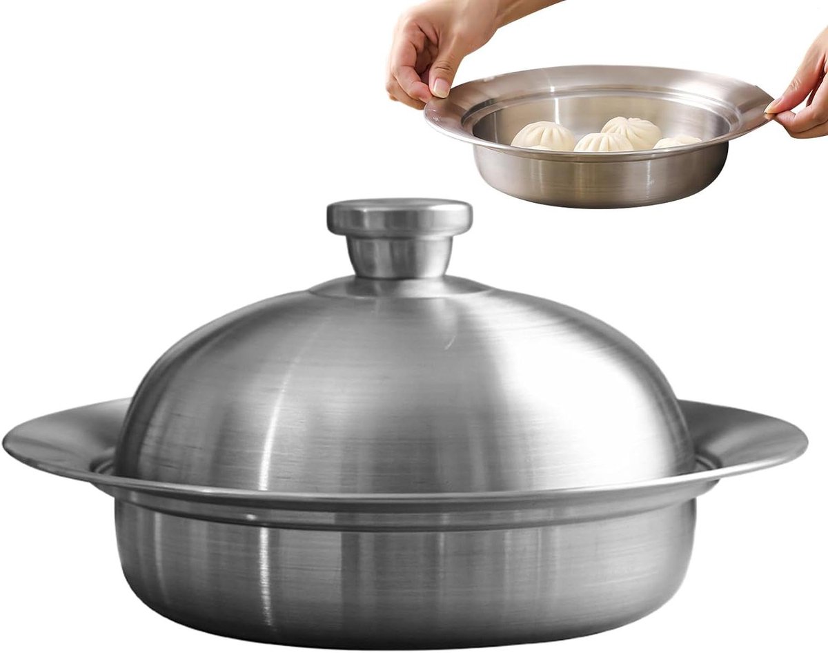 Stoommand RVS - Kookmand Stoom - Gezond Koken - Gelijkmatige Warmte - 28 cm - Zilver