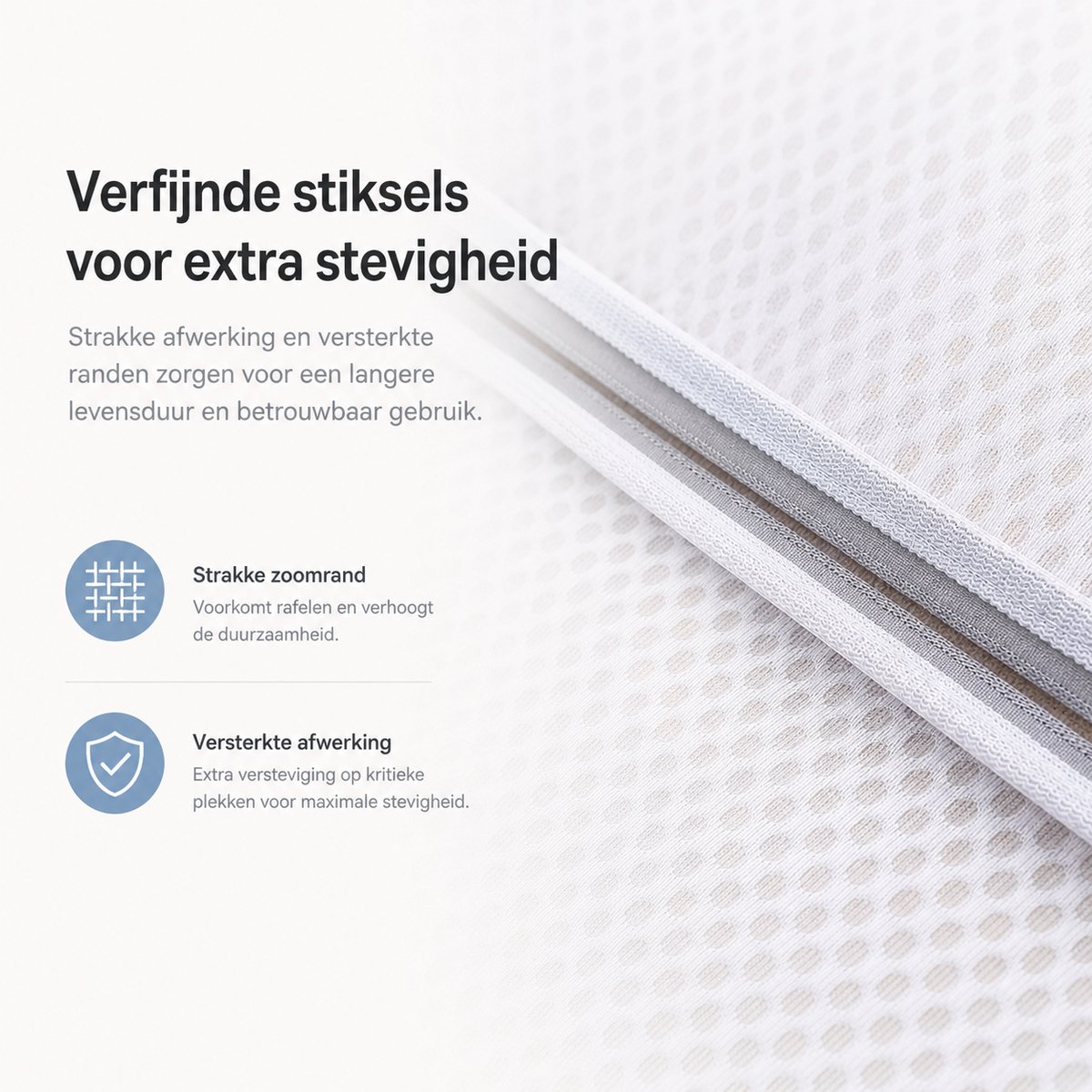 BOTC Waszakken - Wasnetten - Set van 3 - 30x40cm - Bescherm je Wasgoed en Wasmachine - Wit — afbeelding 3