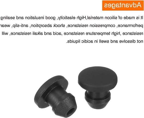 Silicone Stopper voor Waterdichte Afsluiting, Rubber Stopper, Blind Stopper, 4.5mm Diameter, Set van 50, Perfect voor DIY Projecten en Verpakking van Merkloos — afbeelding 3