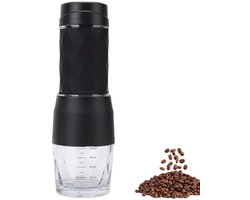 Store_8 - Portable Coffee Maker - Mini Espresso Machine - Handdruk Koffiemachine - Zwart - Geschikt voor Capsule en Gemalen Koffie - Ideaal voor Bu...