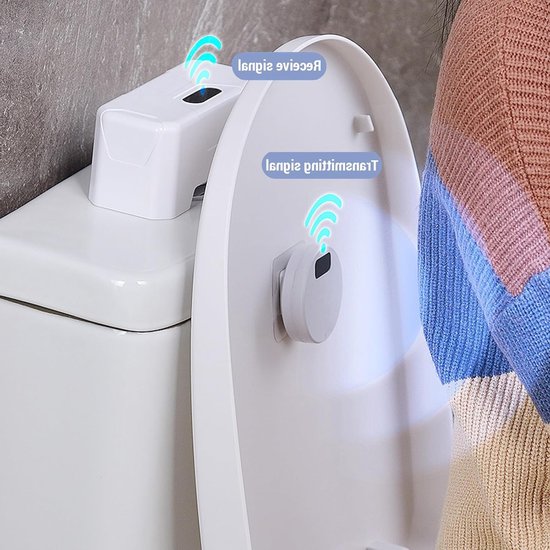 Automatische toiletspoeling met sensor, oplaadbare inductietoiletspoeler voor badkamer en hotelgebruik van Merkloos — afbeelding 4