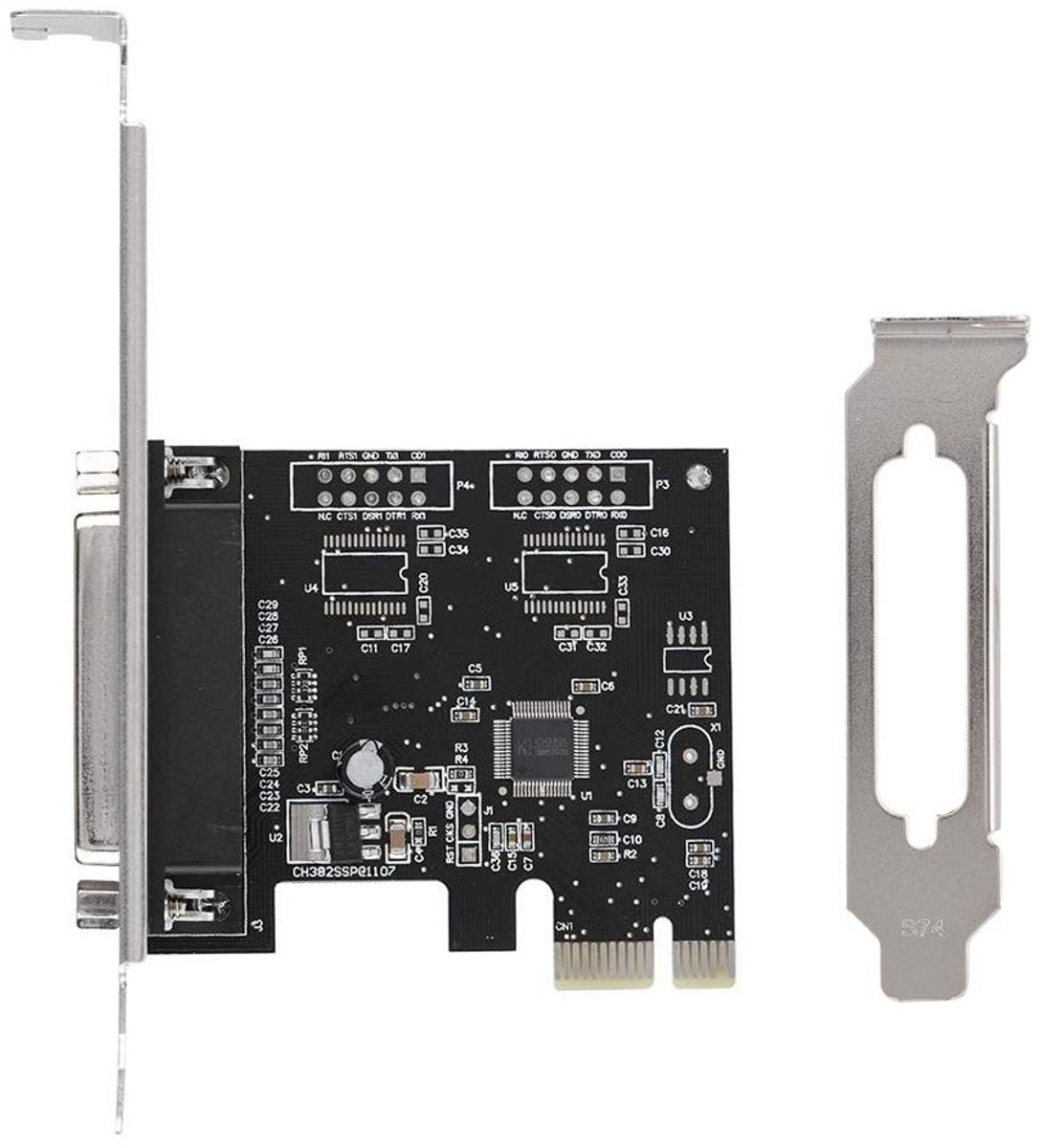 Allecto - PCI Express Parallel Port Card - Printer Adapter - Compact Formaat - DB25 Uitbreidingskaart - Eenvoudige installatie