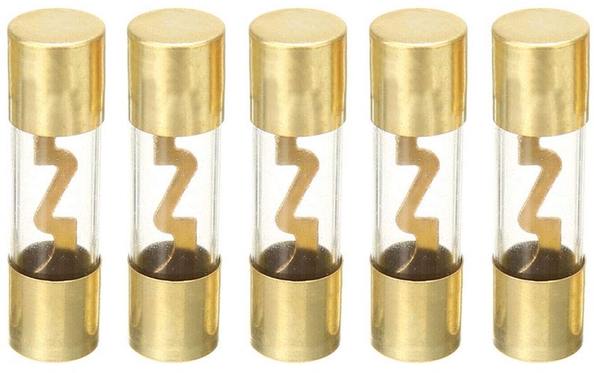 ONF3 - AGU Fuse - Auto Audio Bescherming - Goud Geplateerd - 15A - Zekerheid voor Autosystemen - Onmisbaar voor Voertuigen - Geschikt voor Audio...
