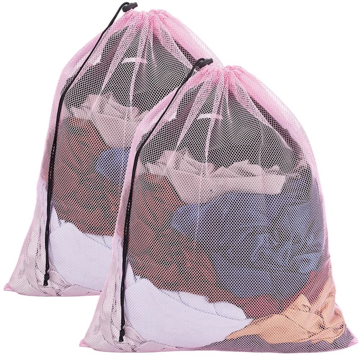 Allecto - Mesh Waszakken - Wasmachine Tassen - Herbruikbaar - Hot Roze - Delicate Kleding - Organizer Voor Thuis en Hotel