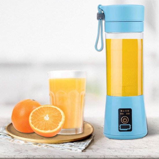 Allecto - Elektrische fruitbeker - Draagbare mixer - Afneembare basis - Blauw - Multifunctionele blender - Geschikt voor gymzaal en keuken - Mini b... van Allecto — afbeelding 4