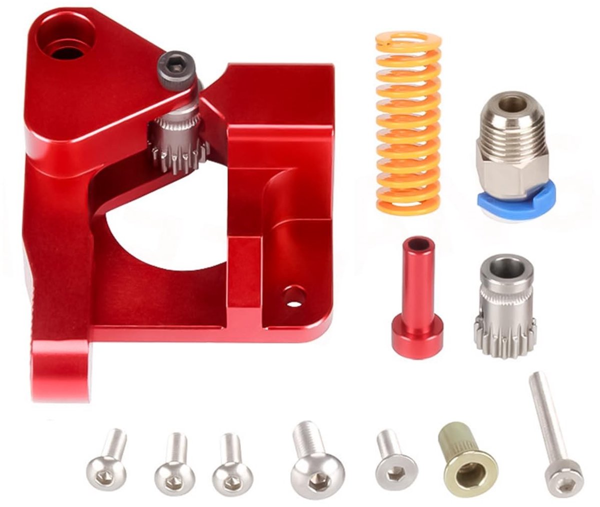Allecto - Dual Gear Extruder Upgrade - Betrouwbare Filament Voeding - Geschikt voor 3D Printers - Verbeterde Filamentdoorvoer - Eenvoudige Installa..