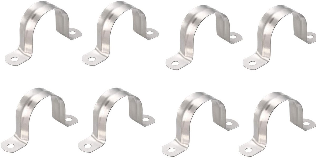 Allecto - Stijve Pijp Riem - 40mm U Beugel - Roestvrij staal - Pijp Clip Klem - Bevestiging voor verschillende buizen - Duurzaam en corrosiebestendig