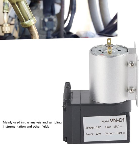 OmGoods - Dailygoody - Vacuümzuigpomp - Negatieve Druk - Stabiele prestaties - DC12V - Gasanalyse - Laag geluidsniveau - Geschikt voor bemonstering - Compact fo van Omgoods — afbeelding 3