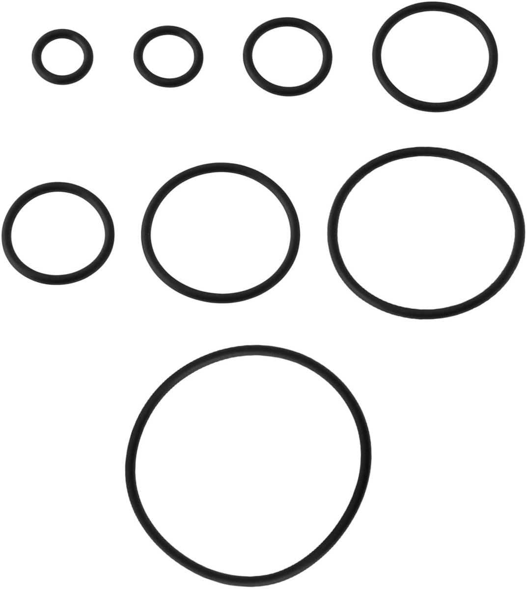 aladdien - O-ringen - Rubber afdichtingsringen - 180 stuks - Diverse diameters - Hydraulische fittingen - Voor professioneel gebruik