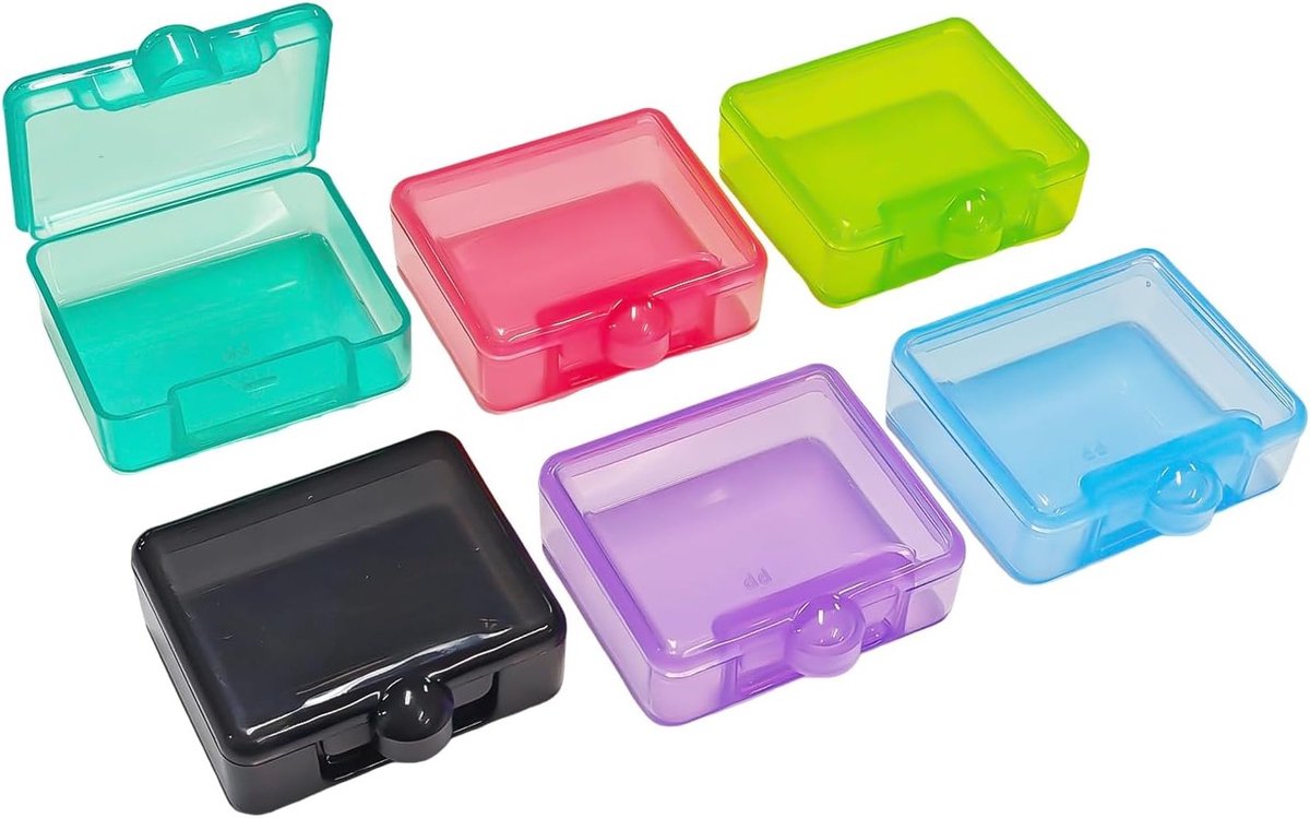 Mini Medicijnbox Set van 6 Stuks, Draagbare Reis Medicijnopslag, Plastic en Verzegelde Dozen voor Geneesmiddelen