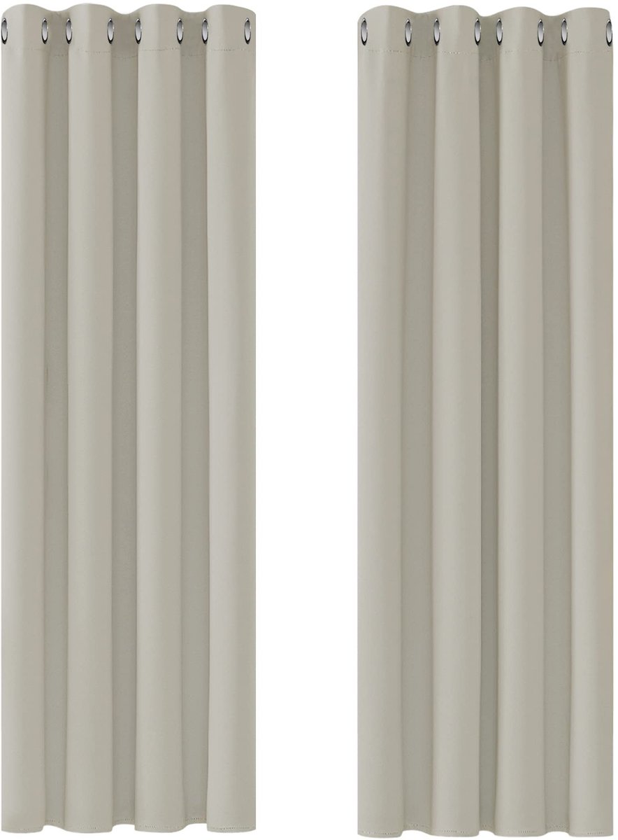 Allecto - Deconovo Thermal Blackout Curtains - Zware verduisteringsgordijnen - Licht beige