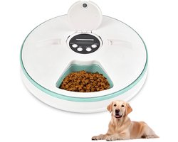 Allecto - Automatische Kattenvoer Dispenser - 6 Maaltijden - Geschikt voor Droog en Nat Voer - Tijdinstelling - Voedingsschema - Gebruiksvriendel