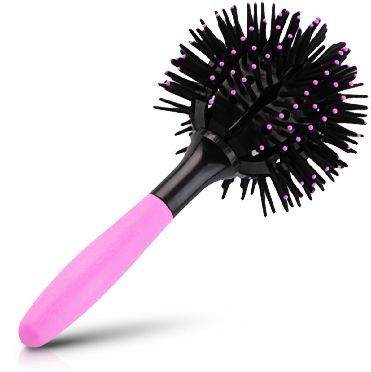 Allecto - 3D Ronde Haarborstel - Styling Borstel - 360 Graden - Massageschaal - Haarverzorging - Professionele Haarstyling - Voor Vrouwen - Roze