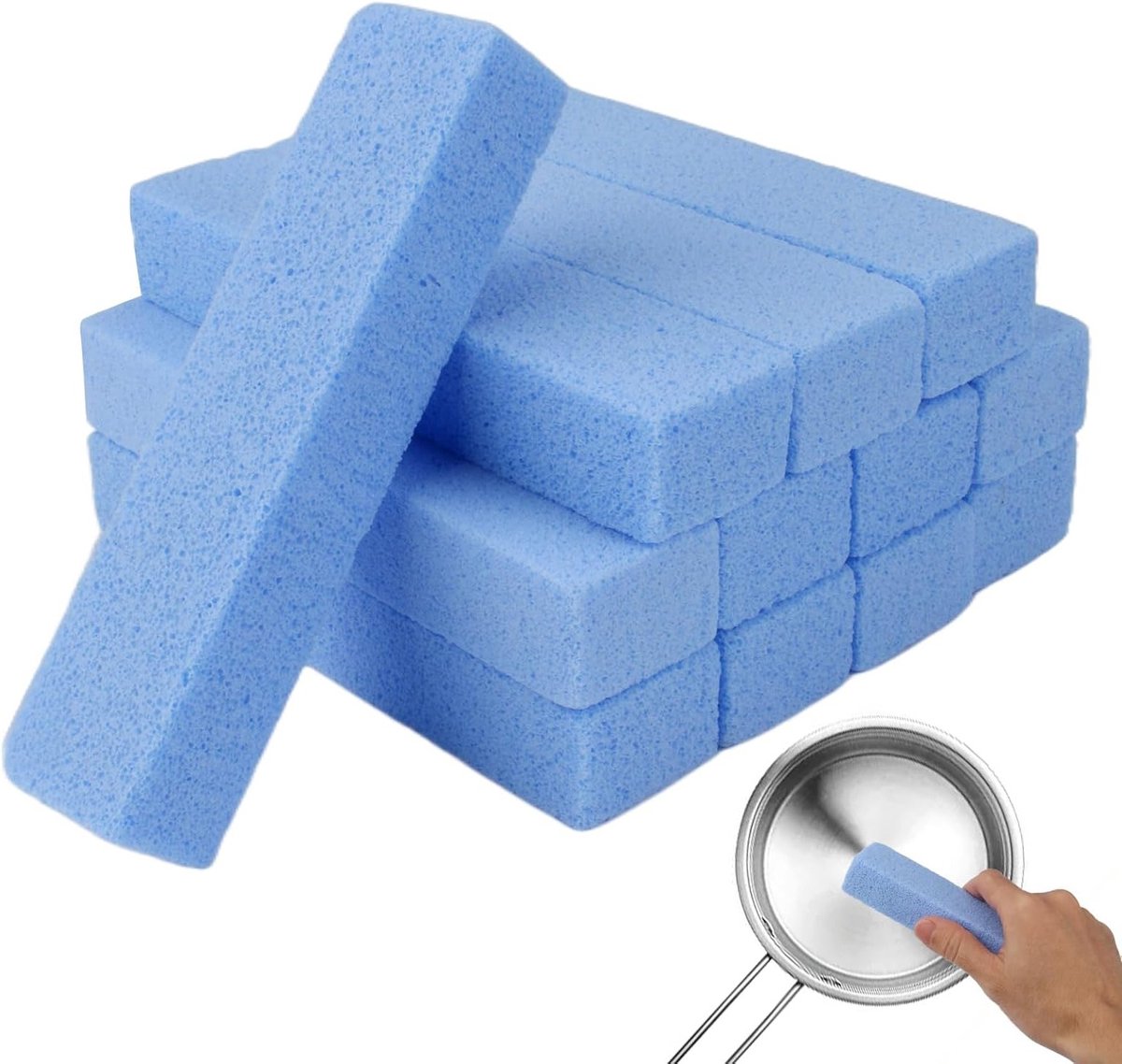 12 Stuks Pumice Steen voor Effectieve Toiletreiniging, Schoonmaakstenen voor Badkamer, Keuken en Zwembad, Ideaal tegen Kalk en Vuil