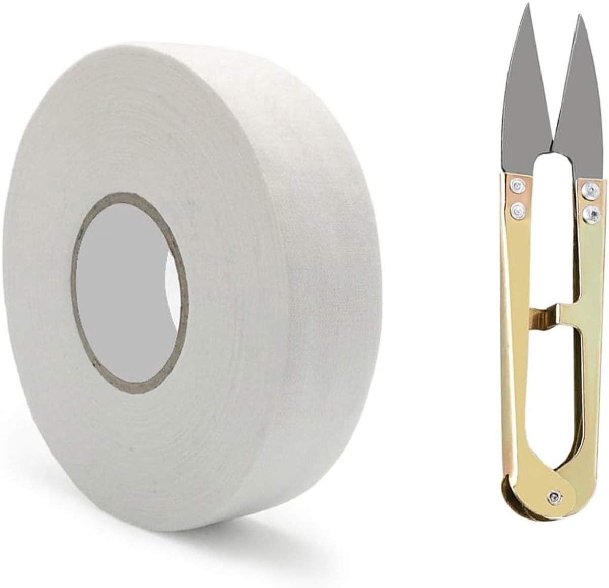 Hockey gripband voor sport, zelfklevende tape voor hockeystick, tennisracket en vislijn - 25m x 2.5cm, inclusief schaar, blauwe kleur, maat M