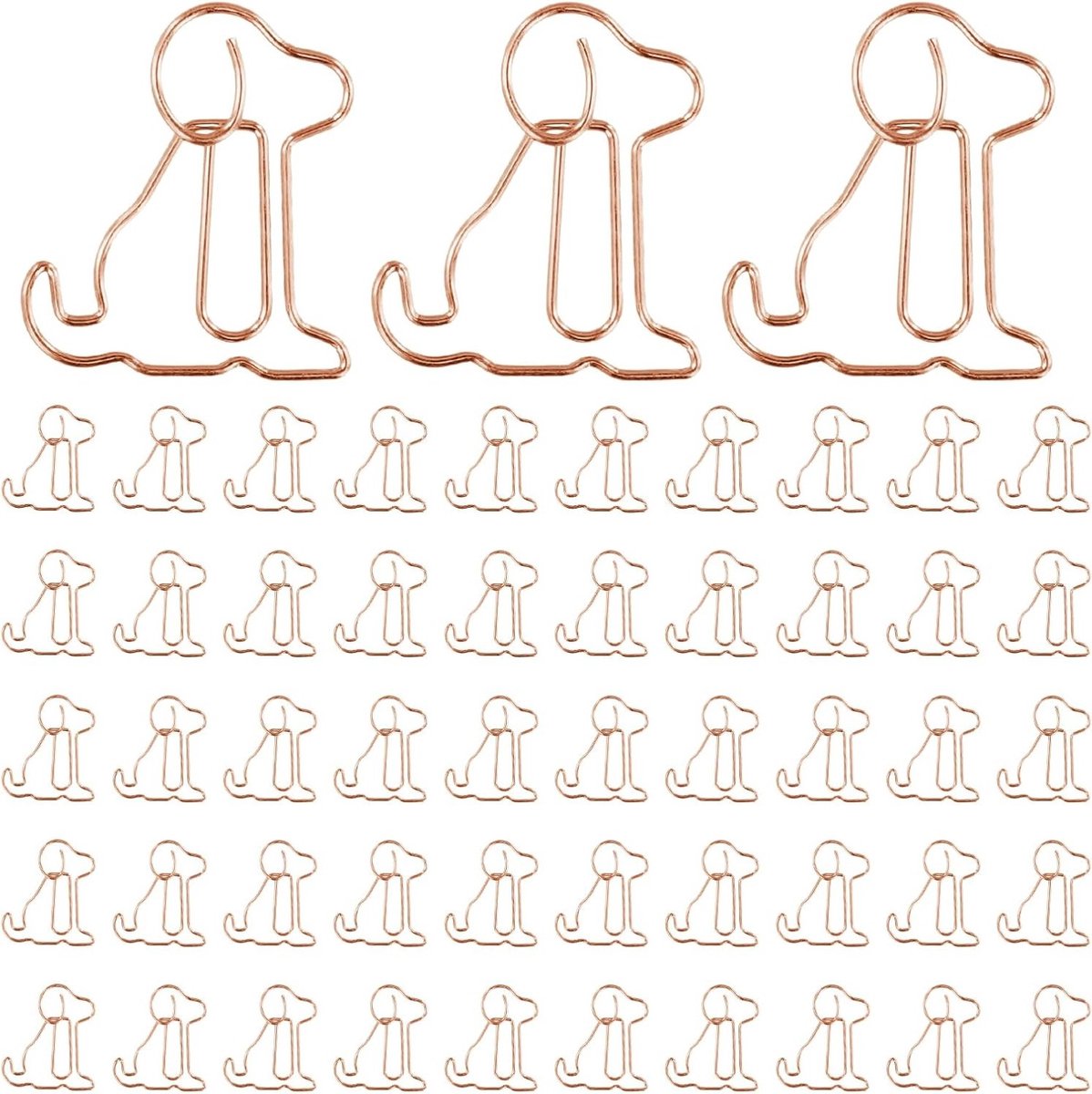 50 Stuks Dieren Paperclips, Schattige Mini Paperclips voor Thuis, School en Kantoor, 26mm Formaat met Doorzichtige Doos