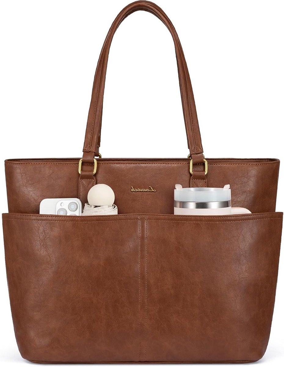 Elegante Dames Handtas, Grote Laptop Tas, Werk- en Shopper Bag voor Dagelijks Gebruik, School en Kantoor