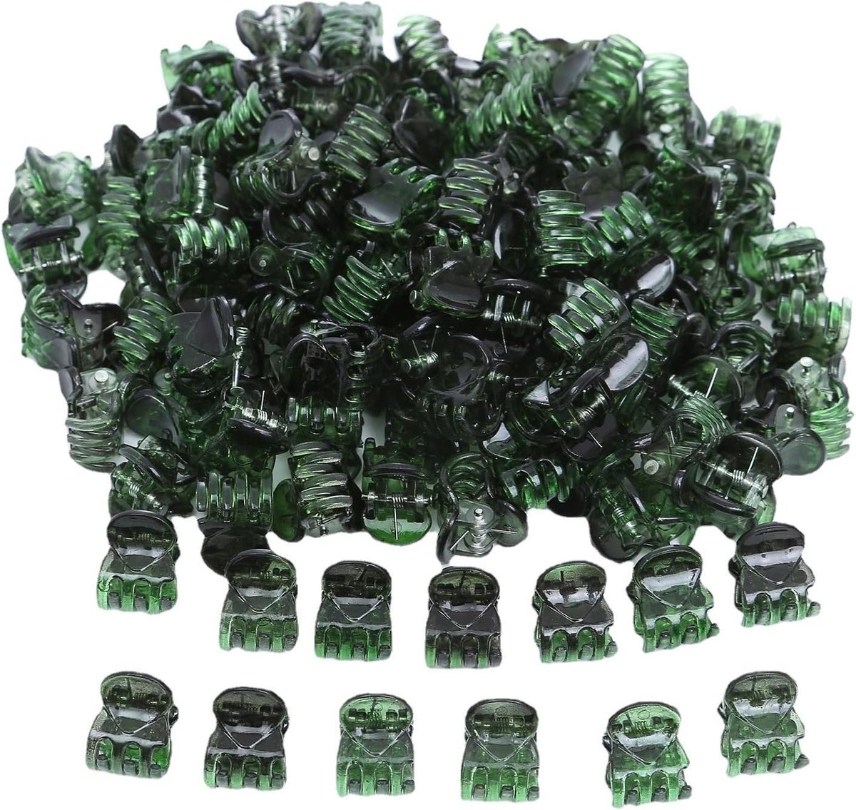 Mini Haarspelden Set van 100 Stuks - Klemmen voor Dames en Kinderen - Perfect voor Dagelijks Gebruik en Diverse Haarstijlen in Groen