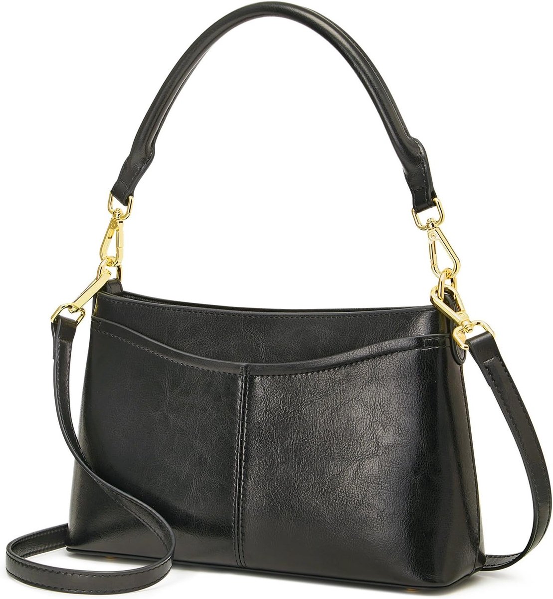 Elegante leren schoudertas voor dames en tieners, kleine hobo tas, stijlvolle handtas voor dagelijks gebruik