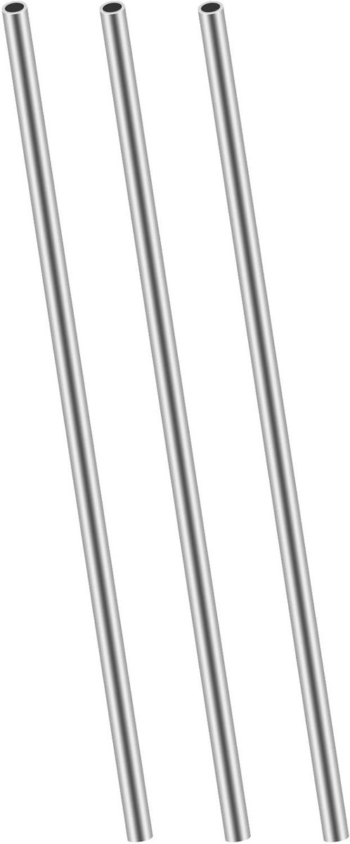 Roestvrij Staal Buis - Metaal Pijp - Modelbouw - Naadloze Constructie - 8mm x 300mm - Zilver