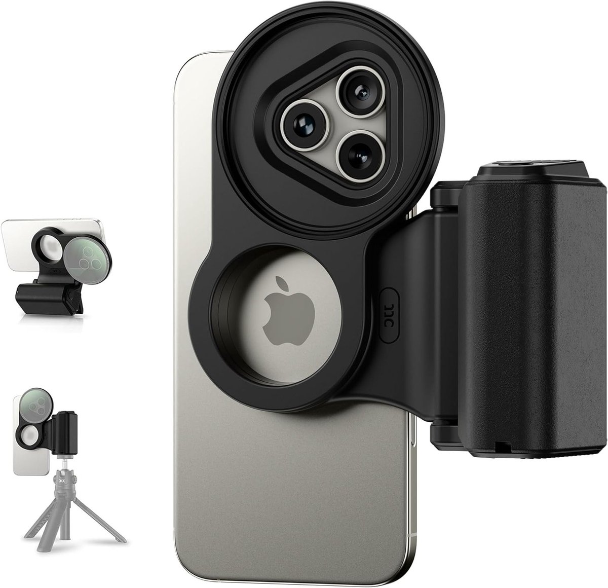 2-in-1 Smartphone Handgreep met Bluetooth Afstandsbediening en 67mm Filteradapter voor iPhone 16 Pro Max, 15 Pro Max en 14 Pro Max - Perfect voor Fotografie en Videografie