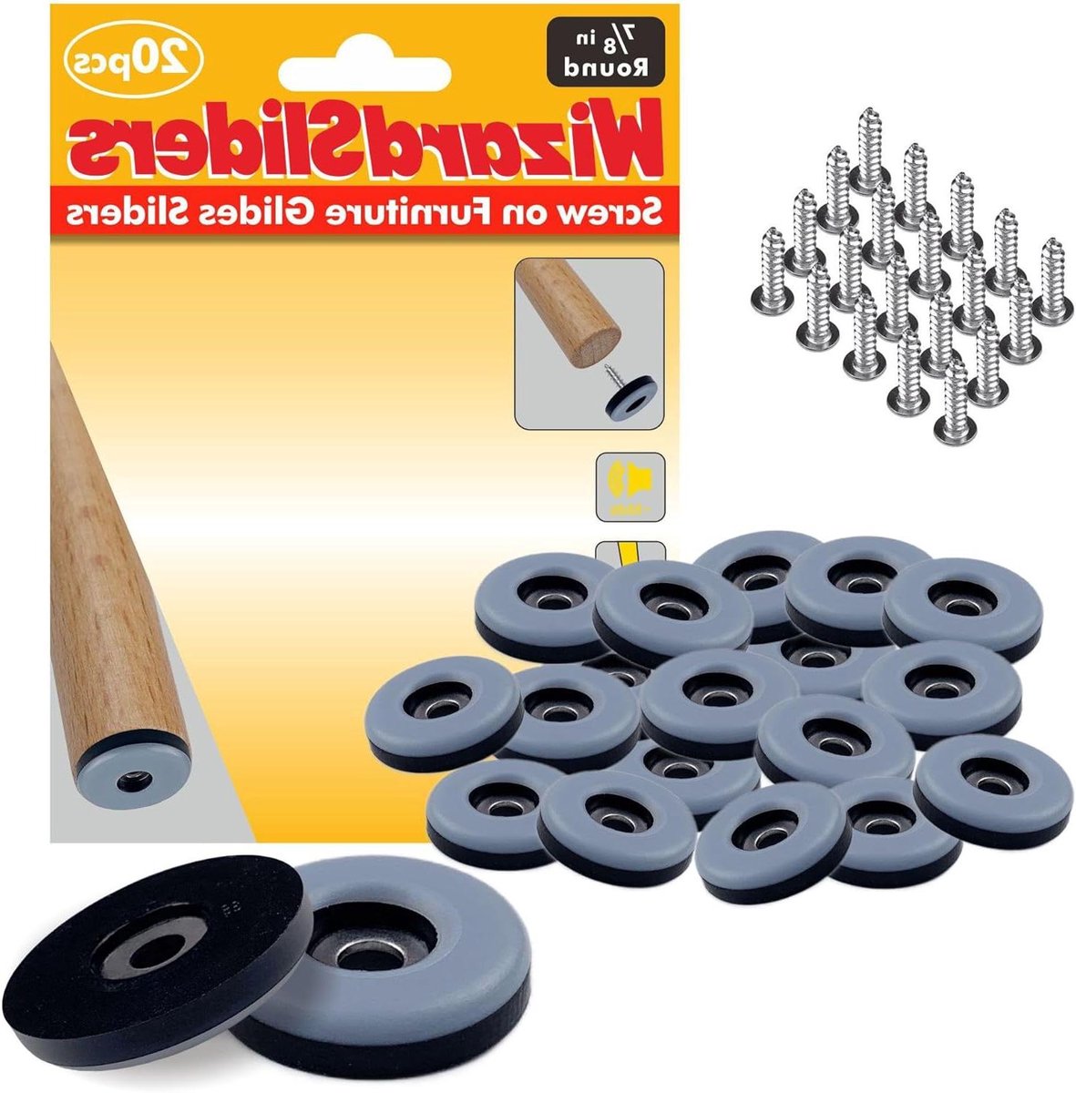 Meubelschuivers - Stoelpootbeschermers - Meubels Verplaatsen - Echte PTFE Glijders - 7/8 inch - Blauw