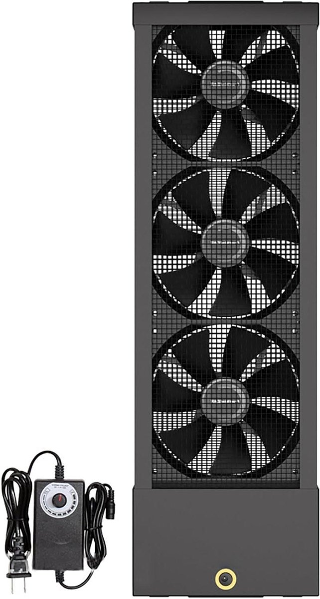 Verstelbare Raamventilator - Ventilator zonder perforatie - Frisse Lucht - Telescopisch en vlak - 35-140 cm - Zwart