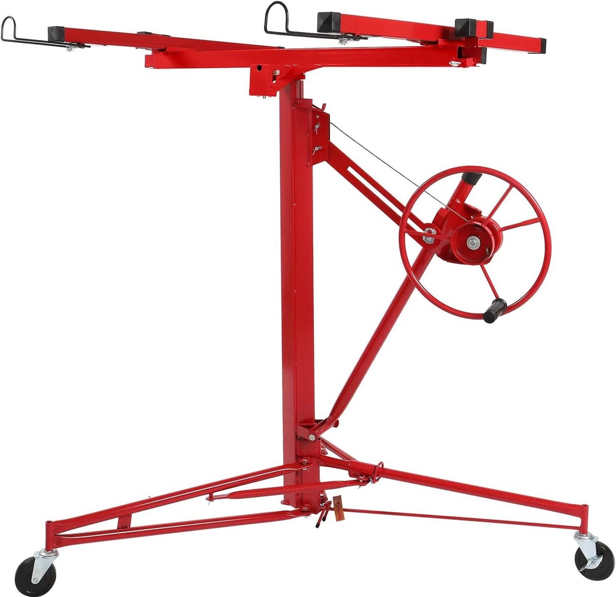 Gipsplaten Lift - Paneelheffer Bouwmateriaal - Plafonds Plaatsen - Eén Persoon Bediening - 11 FT Maximale Hoogte - Rood