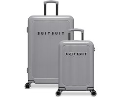 SUITSUIT Kofferset - Handbagage Koffer - Reiskoffer Groot - Kofferset 2 delig - TSA Slot - Lichtgewicht - Caretta Titanium Grey