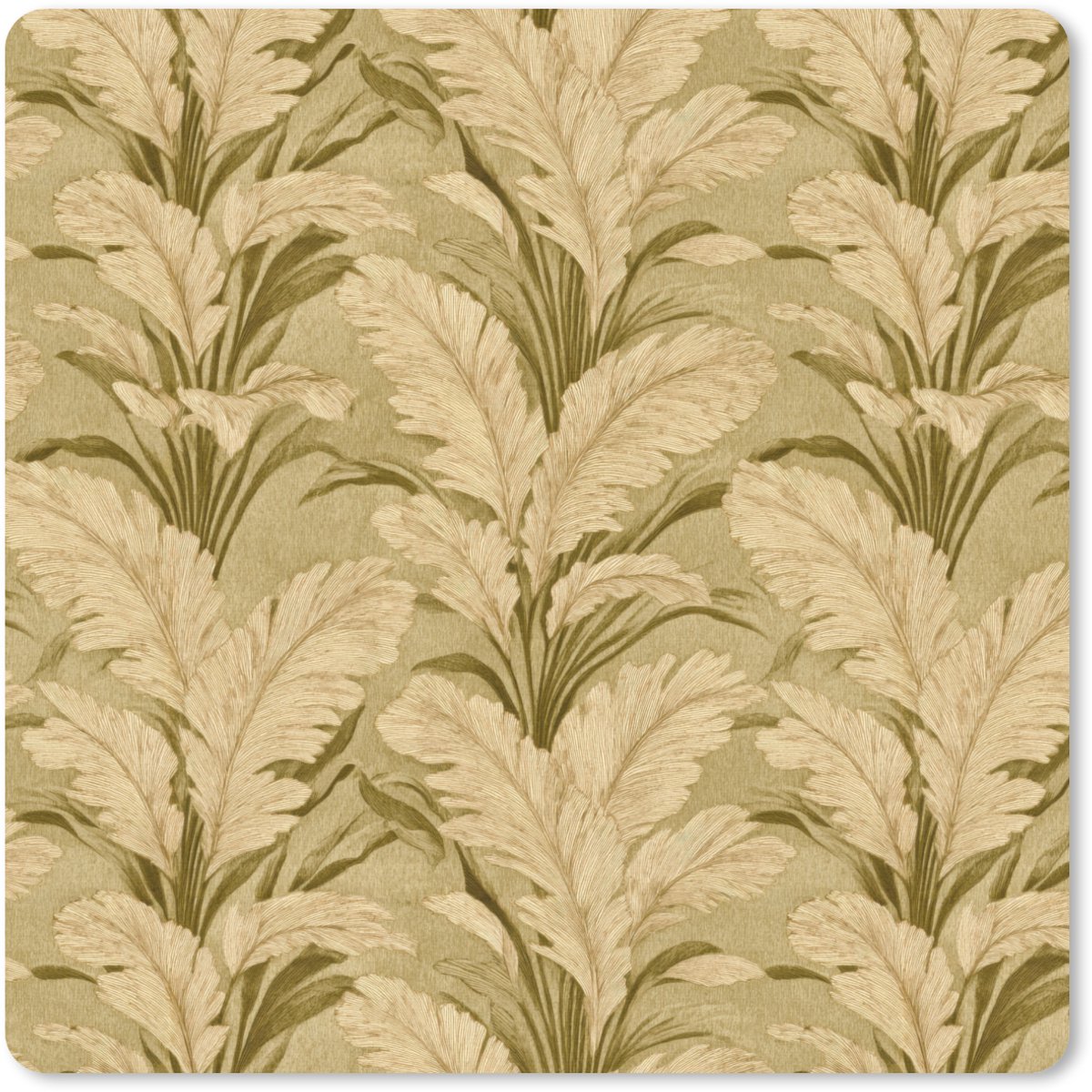 Muismat 30x30 cm - Mousepad Palmbladeren - Klassiek - Groen - Muismatten