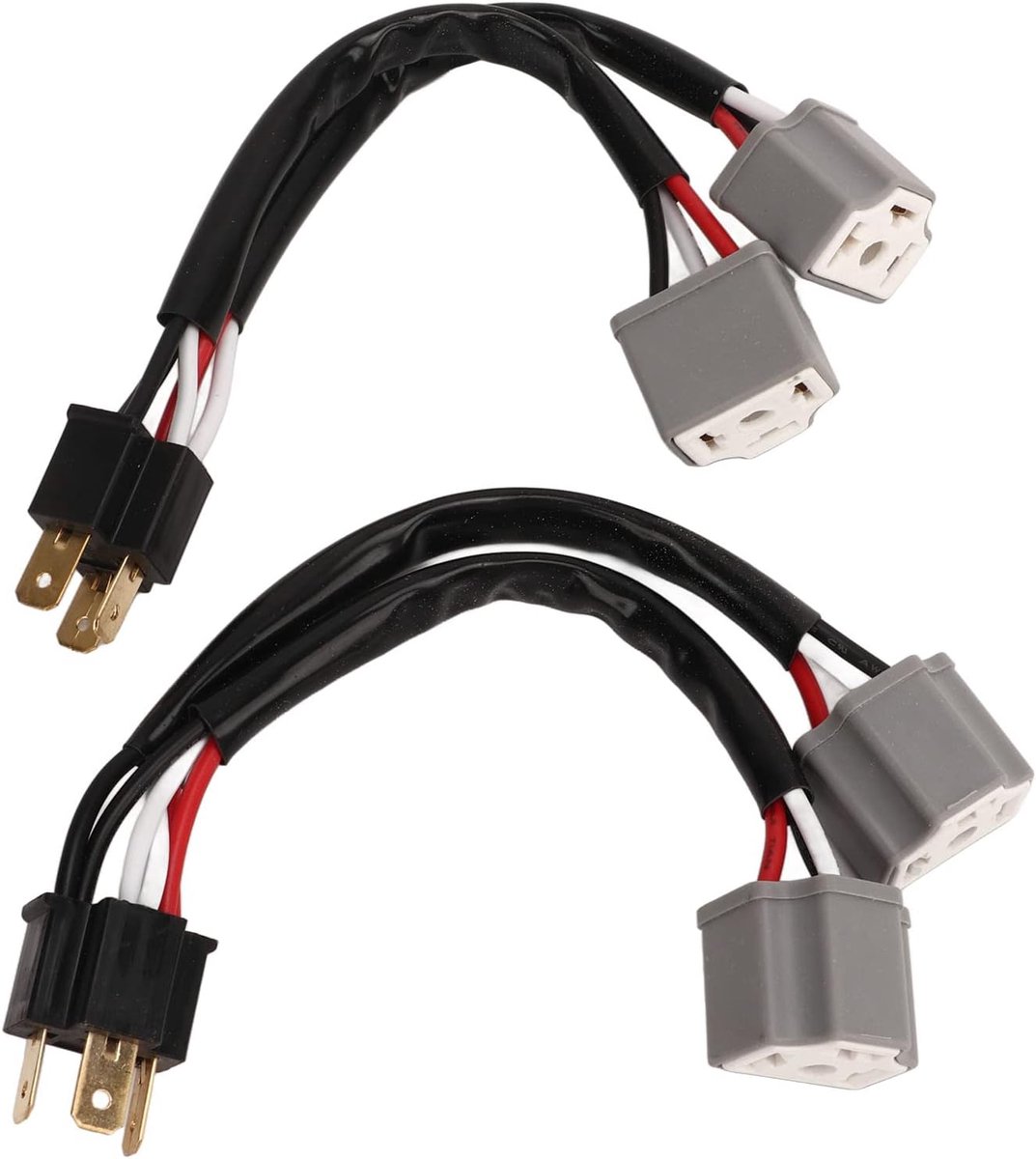 Headlight Splitter Wire - 2 Pieces 9003 H4 Headlights Wiring Harness Socket Adapter - Male to Female 2 Way Splitter Wires - Truck Pickup LED Cable Plug Accessoires