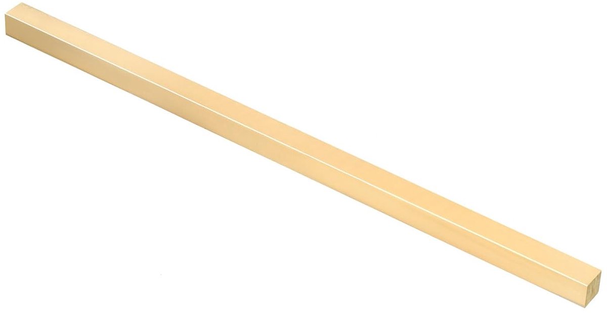 2/5 x 2/5 x 10" C36000 Messing Vierkante Staaf - Massieve Vierkante Stang voor Handwerk - Onderhoud - Elektriciteit - Architectuur Decoratie - Messing