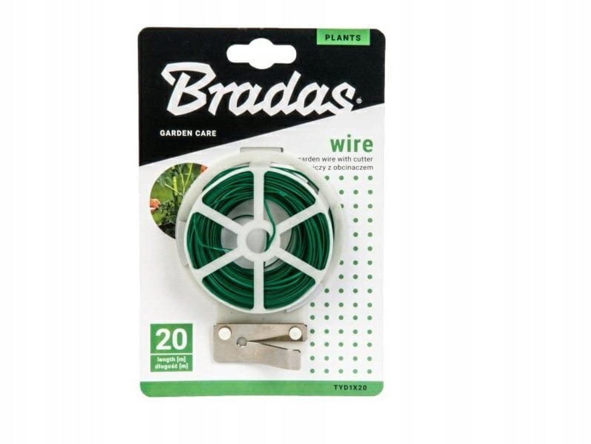 Bradas TYD1X20 - Tuindraad - 20m - Met Snijder - Groen