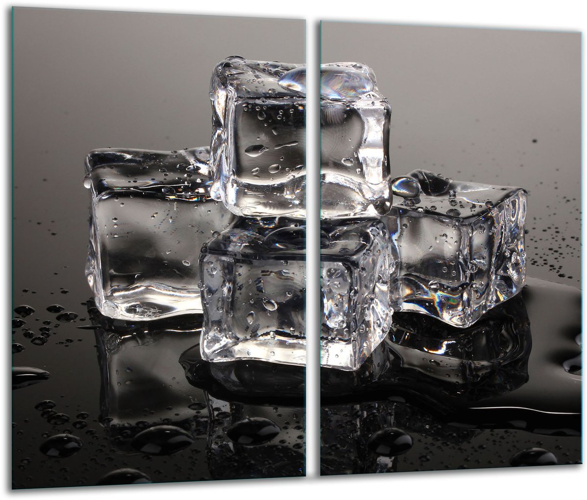 TMK ArtDeko - Snijplank - Glas - 2x 30x52 cm - Veelkleurig