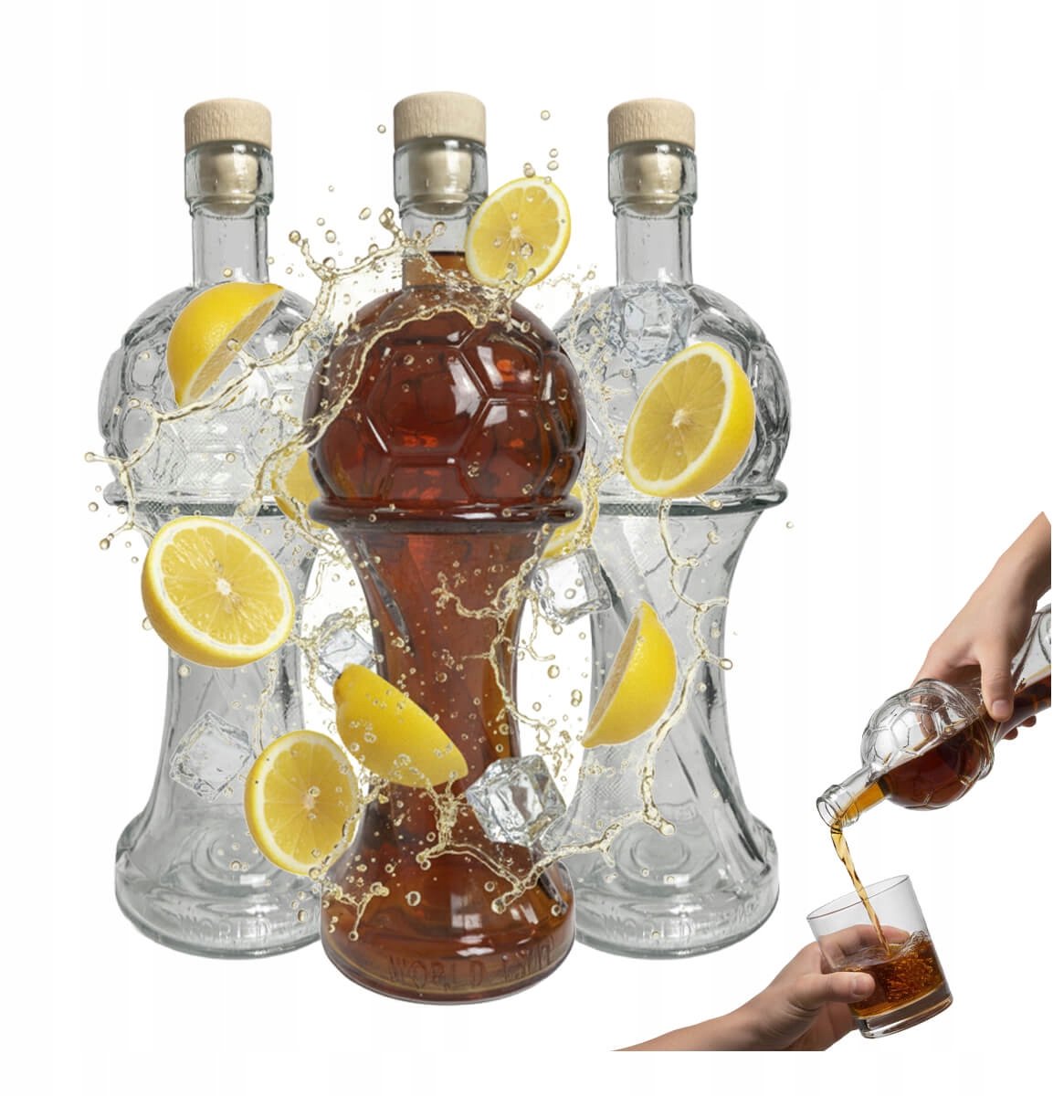 Bimberek Piłka Legend Serie - Glazen Karaf - 500ml - Sportief Design - Cadeau Voor Sportfans